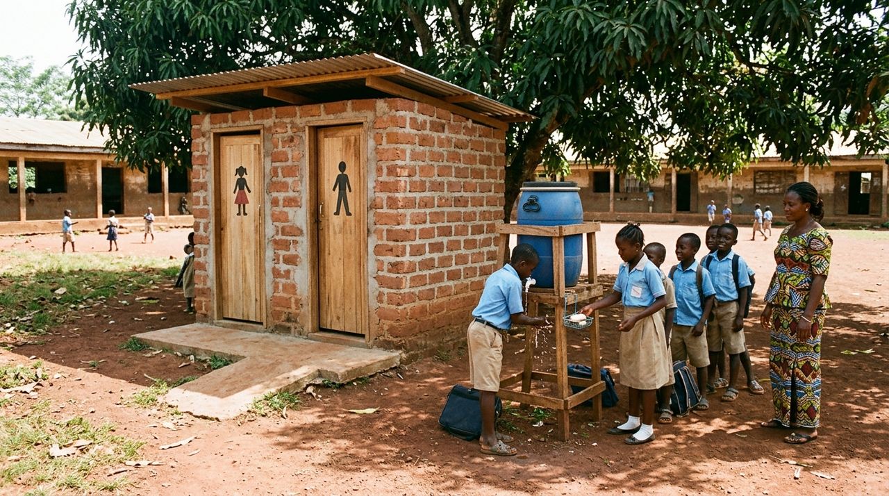 Des latrines écologiques pour une école